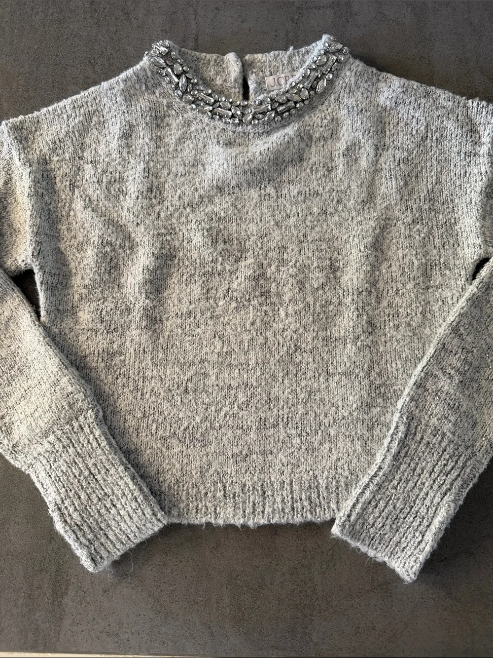 J. Crew Sparkle Embellished Crewneck Sweater